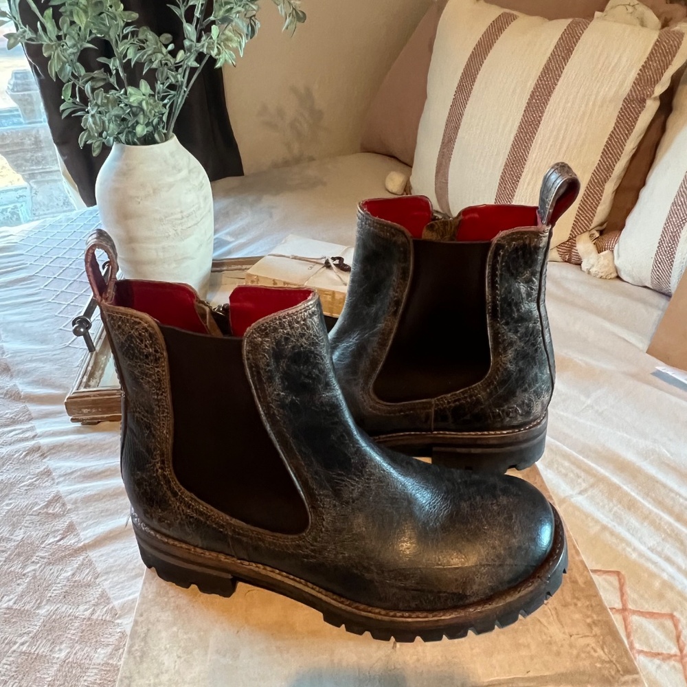 BED STU Kiefra Trek Chunky Chelsea Boot in Black Lux Size 9 - Picture 3 of 7